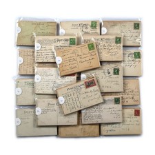 20 Pre-1950 Used Postcards Lot - Posted Vintage Antique Correspondence Ephemera picture