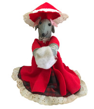 Vintage Mouse Victorian Christmas Felt  with Muff - Toilet Paper Cover picture