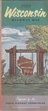 1958 Official State Issue Road Map of Wisconsin picture