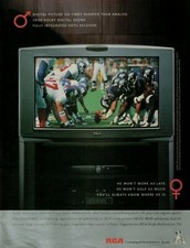 2001 RCA Widescreen HDTV NFL Giants Ravens Sharper Than Analog Vintage Print Ad picture