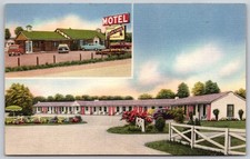 Brownie Motel Restaurant Log Cabin Bel Air Maryland Mellinger Postcard PC283 picture