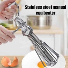 Egg Beater Manual Crank Hand Mixer Blender Stainless Steel Kitchen Tool picture