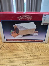 1991 Lemax Dickensvale Light Brown Covered Bridge picture