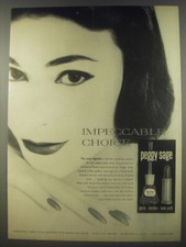 1956 Peggy Sage Nail Polish and Lipstick Ad - Impeccable choice picture