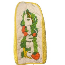 Vintage 1970s Quilted Blender Cover Yellow Retro Kitsch Blend Vegetable Graphic picture