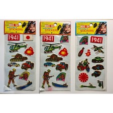 1941 Vintage 1979 Movie World War II Puffy Stickers Lot 3 Sealed Imperial Toy Co picture