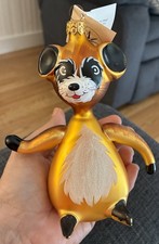 Rare Radko Raccoon Ornament With Tag Estate picture