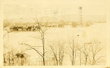 Vintage 1936 Harrisburg PA Susquehanna River Flood Scene RPPC Postcard 1937 PM picture