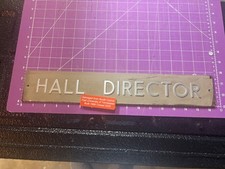 Vtg UT University Of Tennessee South Carrick Hall Door Plate picture