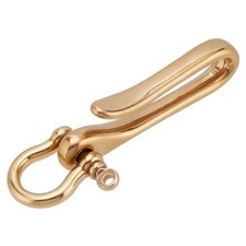 Fish Hook Keychain, Brass Key Ring Solid U Shape Key Hook Length-2.3