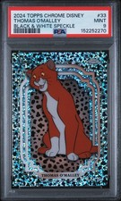 2024 Topps Chrome Disney #33 Thomas O'Malley Black & White Speckle /101 PSA 9 picture