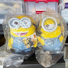 Despicable Me 3 Minion Plush Stuffed Toy Lot of 2, Yellow/Blue, Bagged picture
