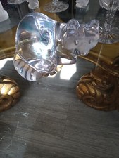 Vintage Daum Crystal Raccoon Figurine Animal Acid Etched MUST SELL picture