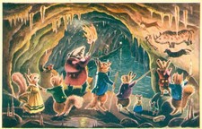 Anthropomorphic Animals  The Wonderful Cave - Racey Helps  Vintage Postcard N picture