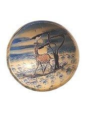 African Art Stone Bowl Giraffe Handmade Kisii Soapstone Folk Candy Dish picture