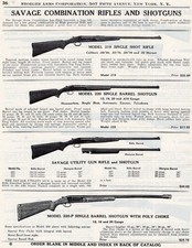 1947 Print Ad of Savage Model 219 Rifle 220 220P Shotgun & 221 227 Utility Gun picture