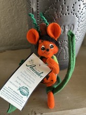 Vintage Annalee 2003 Halloween Pumpkin Jack-O-Lantern Mouse 5.5” Rare W/tags picture