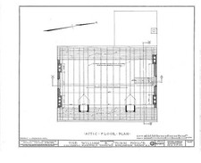 Columbus NJ William R Atkinson Shinn House 1930s Attic Floor Plan HABS picture
