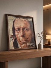 Vintage 1971 Keep America Beautiful Poster Crying Indian Iron Eyes Cody Signed picture