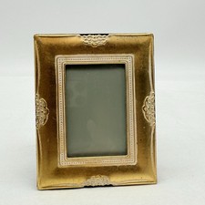 ornate vintage-style miniature gold picture frame Embossed Scroll Accents picture
