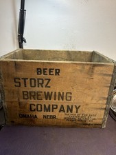Antique STORZ BREWING Company Wood BEER Crate OMAHA Nebraska picture