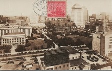 St. Louis Missouri Aerial View Civic Center City Hall c1920's RPPC Postcard picture