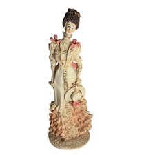 Artmark Marlo Collection Victorian Lady Figurine Holding Hat Hand Painted Resin picture