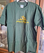VINTAGE ANHEUSER-BUSCH GILBAN COTTON T-SHIRT - DK. GREEN - LARGE - NEW picture