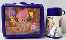 Vtg. 1992 Aladdin/Ace Novelty Treasure Trolls Lunchbox/Thermos - USA - See Pics picture