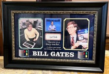 Bill Gates Autographed Card with 2 8×10 Photos – Framed, JSA LOA | Microsoft picture