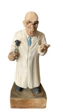 Vintage 1940s? German Wood Hand Carved Figure Nerve Surgeon Doctor Antique Folk picture
