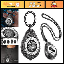 Pure Copper Key Fob Cover for Harley Motorcycle - 2-in-1 Key Case & Necklace picture