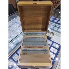 Wooden Storage Box for PMG Graded Banknotes Currency Holder Paper Money Case picture