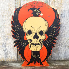 Antique Halloween I’m A Dumbskull Stunt Game Diecut Decoration Beistle 1930-1931 picture
