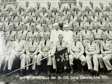 Original 1951 Btry.”B” 398th AAA AW BN (S P) Camp Edwards Panoramic Photograph picture