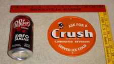 VINTAGE DRINK ORANGE CRUSH DIE-CUT CRUSHY 6