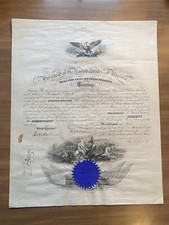 1870 President Ulysses S. Grant Signed Naval Commission (for Assistant Surgeon) picture
