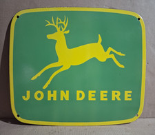 John Deere porcelain Enamel Sign  20 x 17  Inches 1 Sided picture