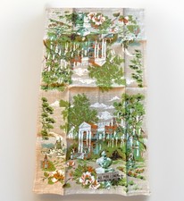 Vintage Parisian Prints Pure Linen Tea Towel Plantation House Scenic 28x16 USA picture