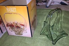 Vintage - Clear Glass Basket In Original Box picture