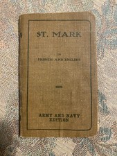 WWII 1918 St. Mark In French and English Bible, Army and Navy Edition picture