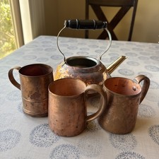 Vintage West Bend Solid Copper Moscow Mule Mug Cups USA Kettle picture