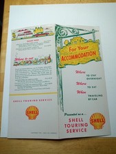 Shell Touring Service 1954 For Your Accommodations Pamphlet picture