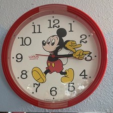 Vintage Mickey Mouse Moving Arms Battery-Operated Clock picture