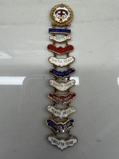 Vtg Congregational Sunday School 1-12 Year Pin Ladder Complete Robbins Little picture