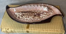 VTG NIB MCM BRINN’s CERAMIC ASHTRAY MAUVE PINK DRIP GLAZE ABSTRACT 50'S/60'S picture