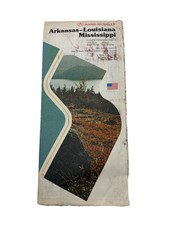 Rand McNally Arkansas-Louisiana Misssissippi Vintage Street Map picture