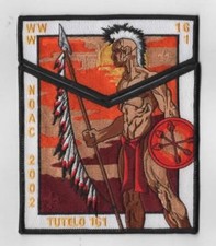 2002 NOAC Tutelo Lodge 161 Flap Set Blue Ridge Mountains Council BLK Bdr. [VA487 picture