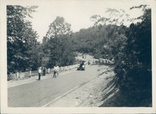 1929 Press Martinsville VA People Trees Transportation Fence Vintage Photo picture