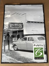 INCREDIBLY RARE Publix Supermarket 2 Sided STORE USED Poster 75 Years 50” X 36” picture